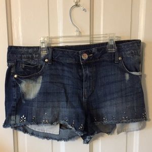 Decree Bedazzled Shorts